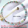2-3mm Natural Stone Beads Necklaces For Women Men Faceted Indian Agates Tourmaline garnet Crystal quartz Bracelet Clavicle Chain