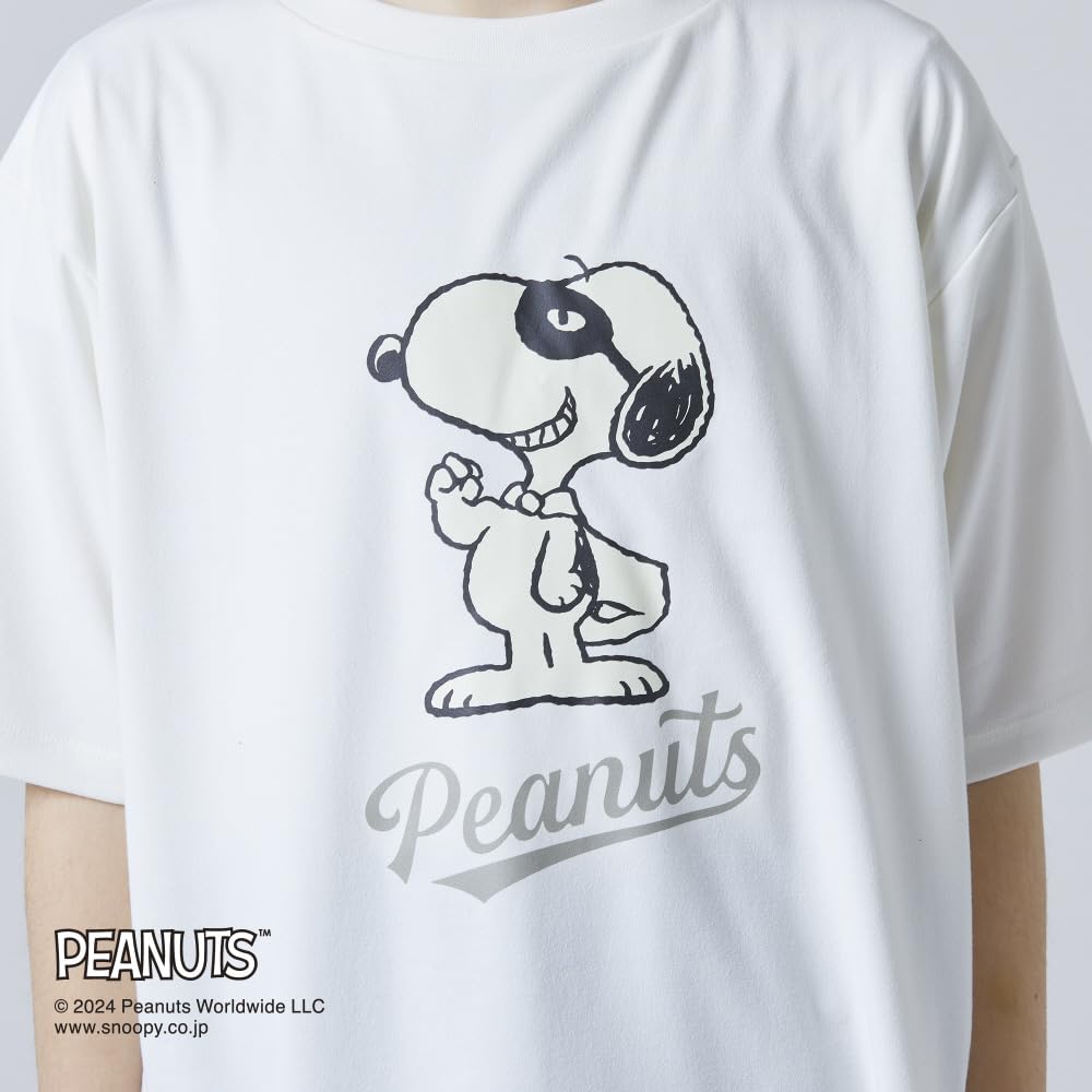 PEANUTS Переработанный полиэстер Зефирно-белый [Mizuno] Футболка, Координация родитель-ребенок, Снупи, (B2MABY05)