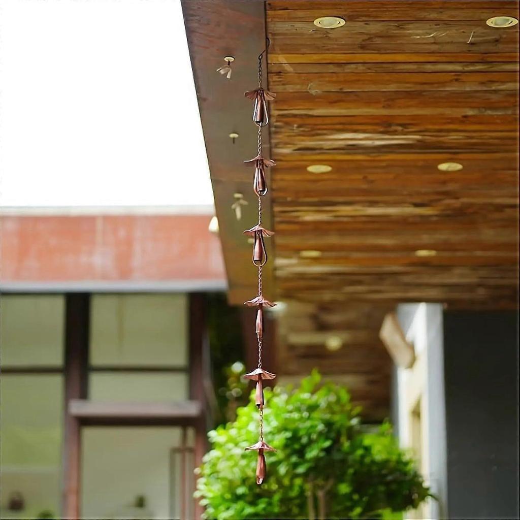 Rain Chain Rain Chain Mushroom Bell Design Replace for Gutter Water Catcher Decorative for Lawn Backyard Gazebos Garden Outside