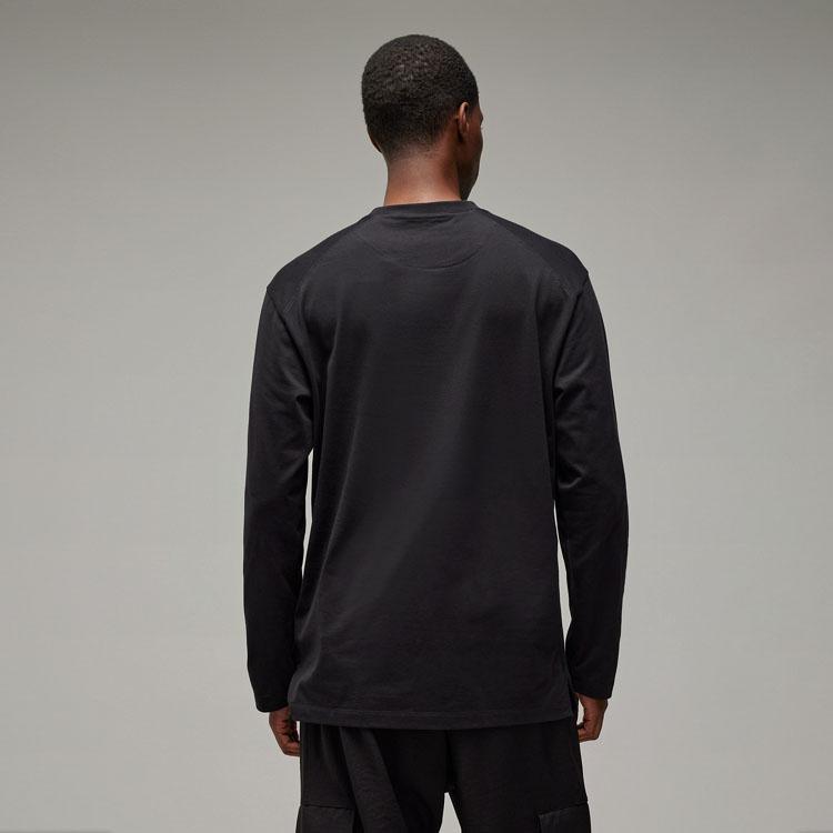 Y-3 Футболка Gfx Ls с логотипом и принтом, с круглым вырезом и длинными рукавами, унисекс, черный цвет IZ3122
