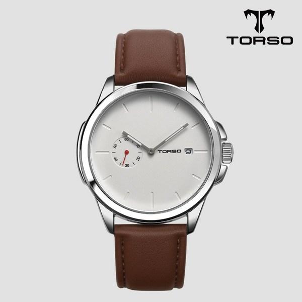 TORSO Кожаные мужские часы Torso T106L Combe с гравировкой, популярные корейские часы