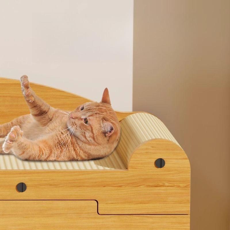 Когтеточка для кошек, износостойкая доска для кошачьих лап, интегрированная кошачья лежанка, всесезонная универсальная, кошачий домик, товары для кошачьих игрушек, не линяет, двухслойная