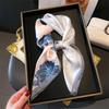 Luxury Brand Square Scarf Women Satin Silk Feeling Shawls Neckerchief Casual Beach Scarves Bandana Hair Tie Hjiab Foulard