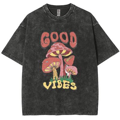 Летняя женская футболка белого цвета с принтом в виде букв и грибов, с круглым вырезом, унисекс, забавная, милая, с коротким рукавом, Y2K