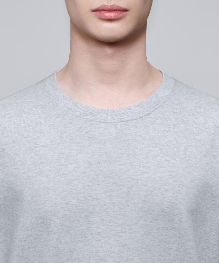 MUSINSA STANDARD Basic Long Sleeve T-Shirt [Melange Light Gray]