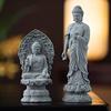 Скульптуры и статуэтки Гуаньинь Татхагаты из песчаника Китайские буддийские фигуры Украшение для дома, гостиной, офисного стола, фэн-шуй
