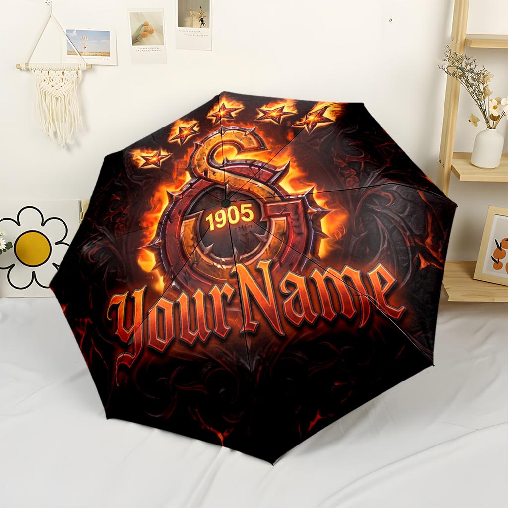 Galatasaray1 Personalized Text Umbrella Outdoor Automatic Umbrella Sturdy 8-Rib Shaft Compact Design All-Season Travel Fashionable Wedding Party Gift