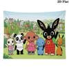 Bing Cartoon Wall Tapestry Aesthetic Wall Hanging Printed Fabric Blanket Decorative Tapestries for Bedroom Living Room Home Decor