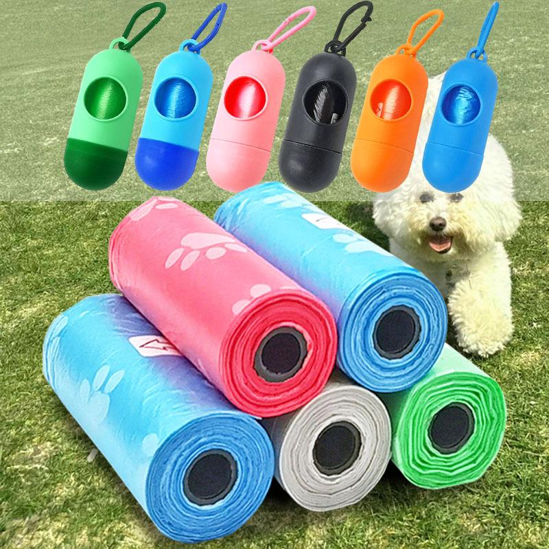 Pet Print Trash Bag Pill Dog Poop Bag Cat Poop Bag Capsule Pet Trash Bag Dispenser
