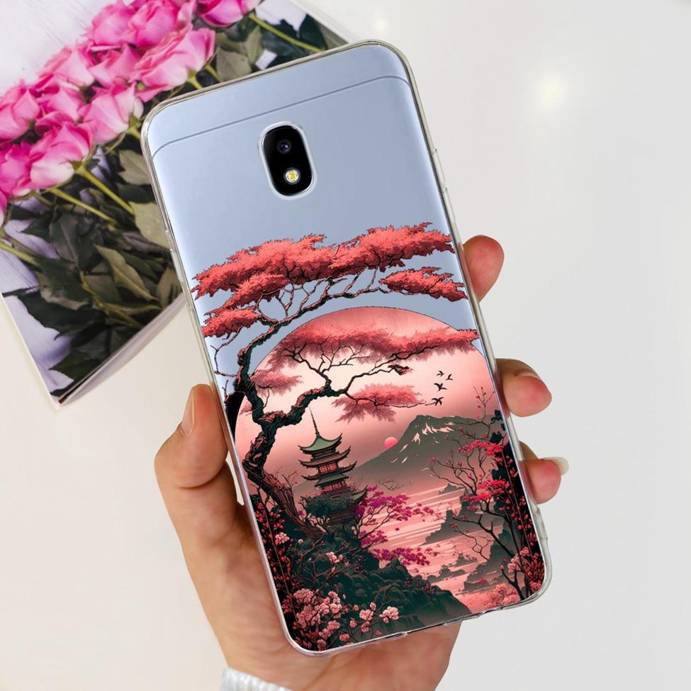 Чехол для Samsung J3 J5 J7 2017 Чехол Милый Мультяшный Кот Модные Цветы Задняя Крышка Для Samsung Galaxy J7 2017 Чехол для Телефона
