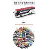 1:30 Scale Double-decker Business Bus Alloy Model Toy Car Sound Light Pull Back 5 Doors Opened Simulation Vehicle Models Toys