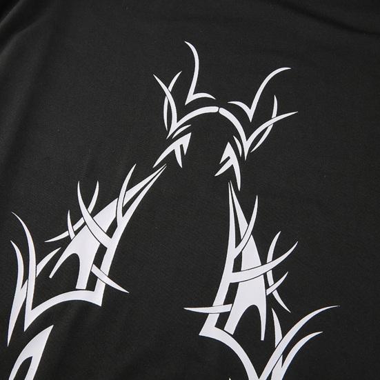 Turtleneck High Elegent Beauty Lady Dress Dress Women Gothic Print Sleeveless Women Dress Split Midi