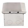 Floor Power Socket Zinc Alloy PC Open Type Waterproof Concealed Power Socket Silver AC250V
