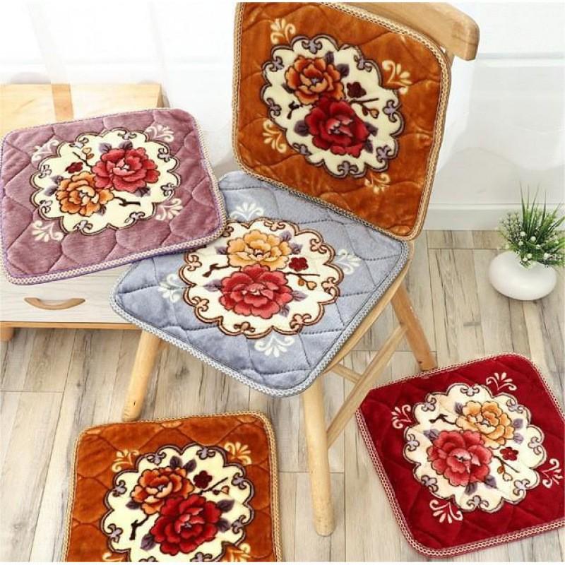 Уютная плюшевая накладка на сиденье стула из фланели: Зимняя утолщенная и увеличенная подушка для офиса, дивана или стула.
