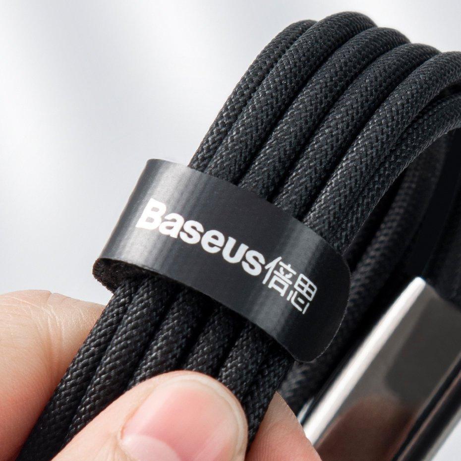 Baseus Tungsten Multi-Purpose USB Cable - 3-in-1 Type-C/Lightning/Micro USB, 3.5A, 1.5m, Black
