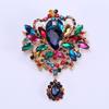 Брошь-цветок со стразами, элегантный кардиган, лацкан, пальто, деловой костюм, свитер, булавка, женские ювелирные изделия, подарок