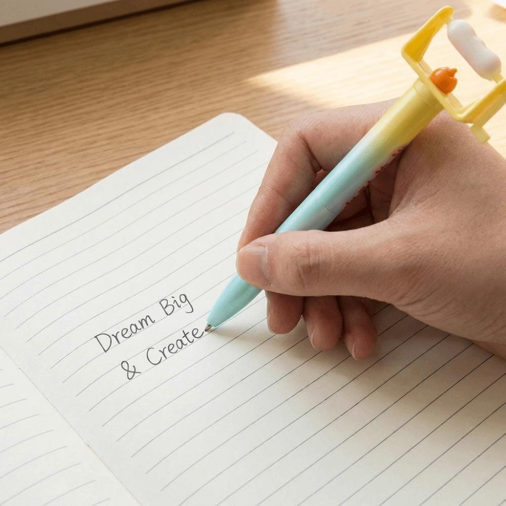 0.5 Tip Rotating Refill Pen Novelty Writing Pen Cute BBQ Theme Color-Changing Pen Office Use