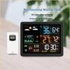 Multifunctional Color Screen Weather Clock: Indoor/Outdoor RF Wireless Thermohygrometer & Alarm
