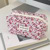Flower Quilted Makeup Storage Bag Portable Travel Organizer Cosmetic Toiletry Pouch Cute Make Up Handbag Floral Bags