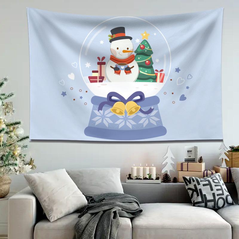 Амазонка Снеговик Рождественский висячий тканевый фон для украшения дома и вечеринки Рождественский гобелен