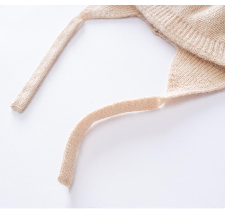 Children's Cashmere Knit Hat for Autumn & Winter - Warm, Ear Protection, Fashionable, Versatile, Turban Style for Boys and Girls