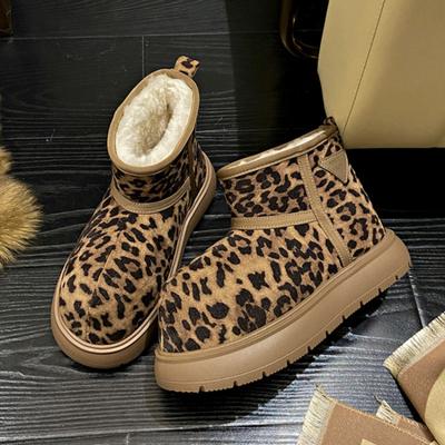 Замшевые женские ботинки на платформе с ботильонами, брендовые плюшевые хлопковые туфли, тренд зимы 2025 года, теплая повседневная обувь для ходьбы, модные ботинки Mujer