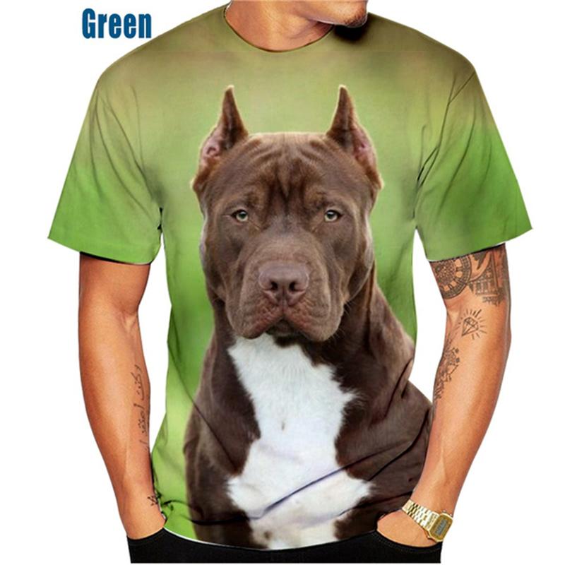 Funny Pitbull Dog 3D Printed T-shirt Men Women O-Neck Short Sleeve