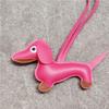 PU Leather PU Leather Hanger Dog Bag Pendant Cute Dachshund Keychain  Women