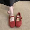 Неглубокие одинарные туфли женские весенние новые ретро нежные фея Мэри Джейн женские туфли на плоской подошве туфли-бини