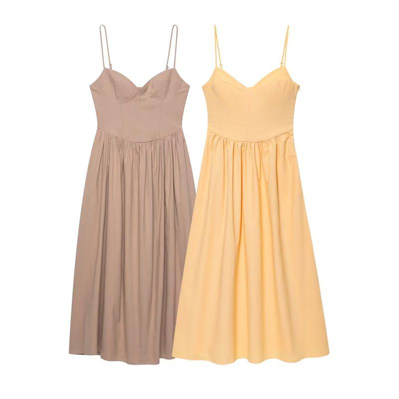 Kaslead New Women Clothes Western Style Fashion Medium Long Version Sling Dress 3152331 730