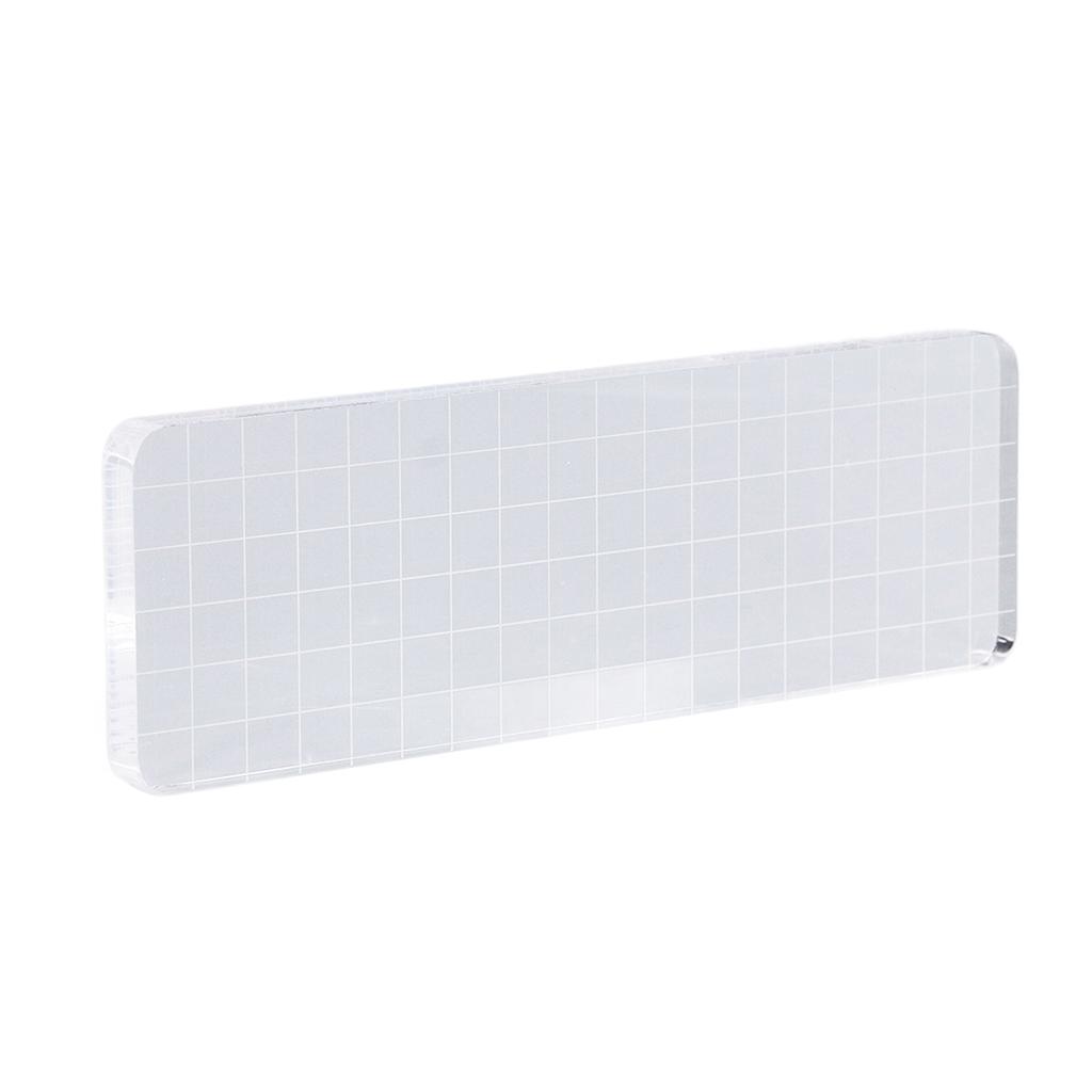 Акриловый блок 6x18 см безопасный круглый угловой дизайн прозрачные многоразовые прозрачные штампы для блокнота