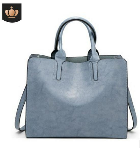 2024 Новая европейская и американская мода Женская сумка из масляной кожи - Простая универсальная сумка через плечо и кроссбоди