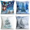 Christmas Themed Pillowcases Car Accessories Office Santa Claus Living Room Sofa Home Pillowcases