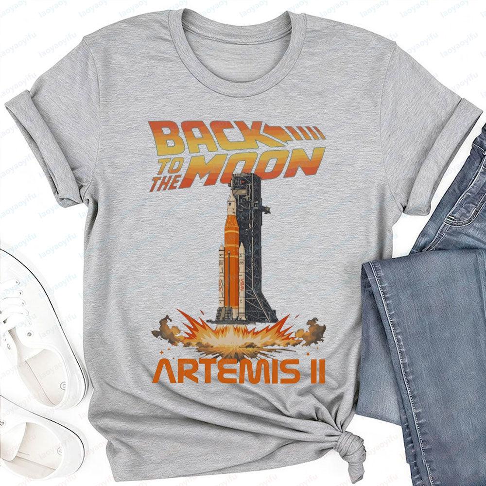 Artemis II Shirt Back To The Moon Tee Retro Space Exploration T-Shirt Lunar Mission Sweatshirt
