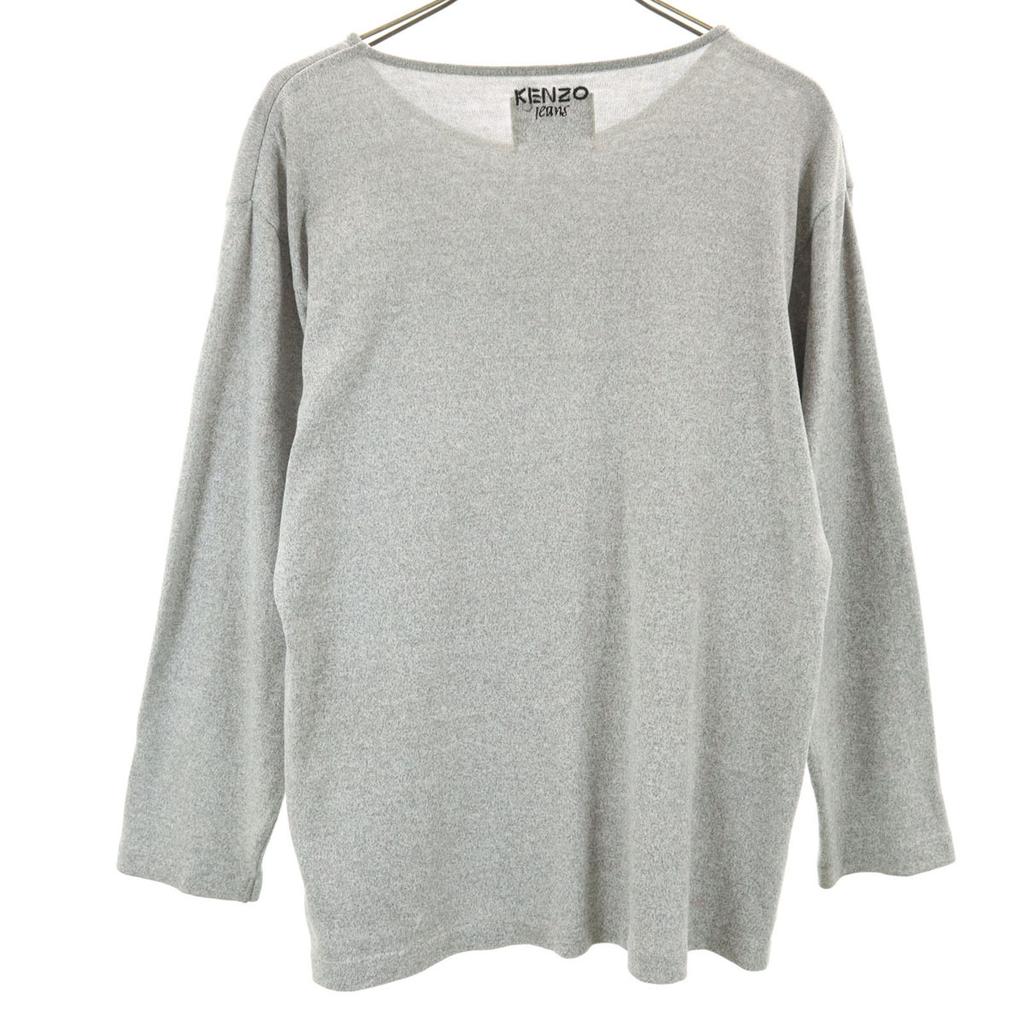 Kenzo 90-е годы Старый тег Хокусай Длинный рукав Крой М серый Женский Б/У