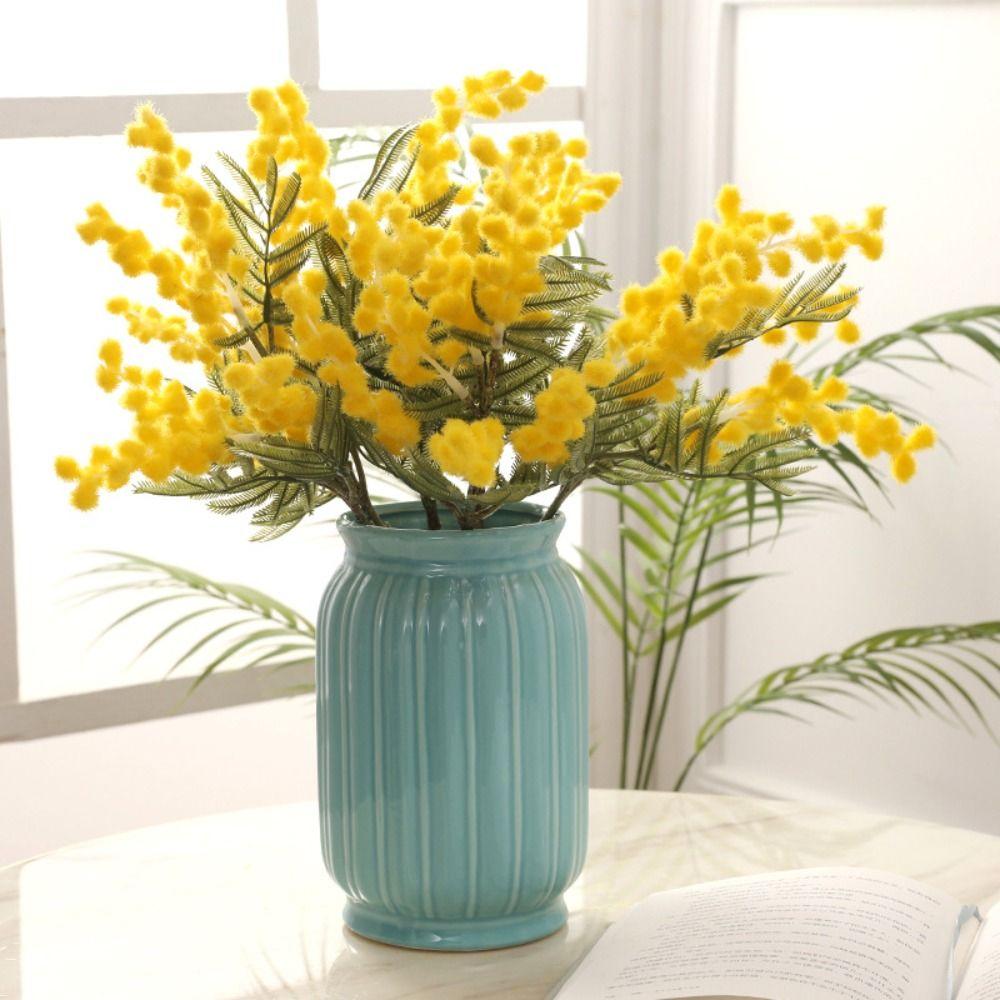Spray Fruit Branch Mimosa For Home Decor Fake Acacia Fake Flower Artificial Plant Artificial Flower