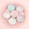 100Pcs Party Muffin Cup Rainbow Cake Mold Paper  Cupcake Baking Boxes Wrapper