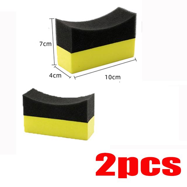 Car Wheel Polishing Waxing Sponge Brush Tire Cleaning Foam Sponge Pad Tyre Polish Detail Wash Wiper Cleaner Tool Car Accessories