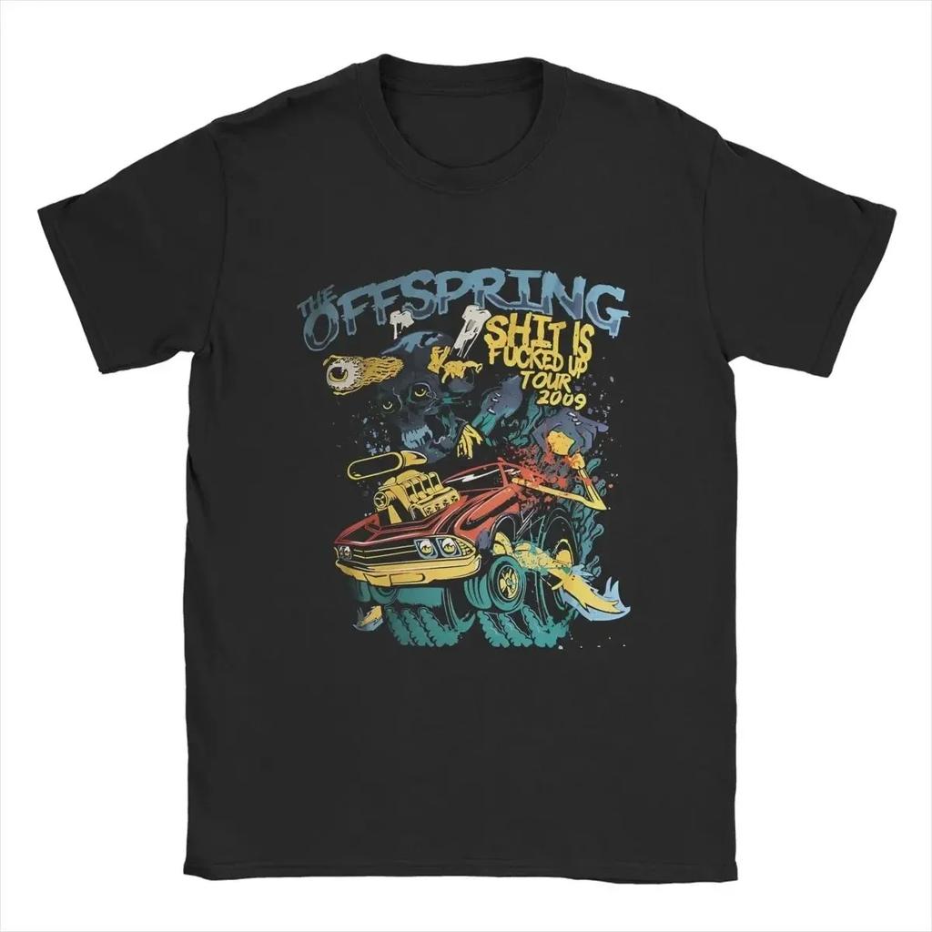 ZX TEE Punk The Offspring Funny T-Shirt for Men Rock Band Funny Women Tee 2025 Short Sleeve T Shirt Printed Top Summer Clothing