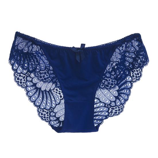 Trendy Women Underpants Low Waist Cooling Elastic Pure Color Lady Briefs for Inner Wear