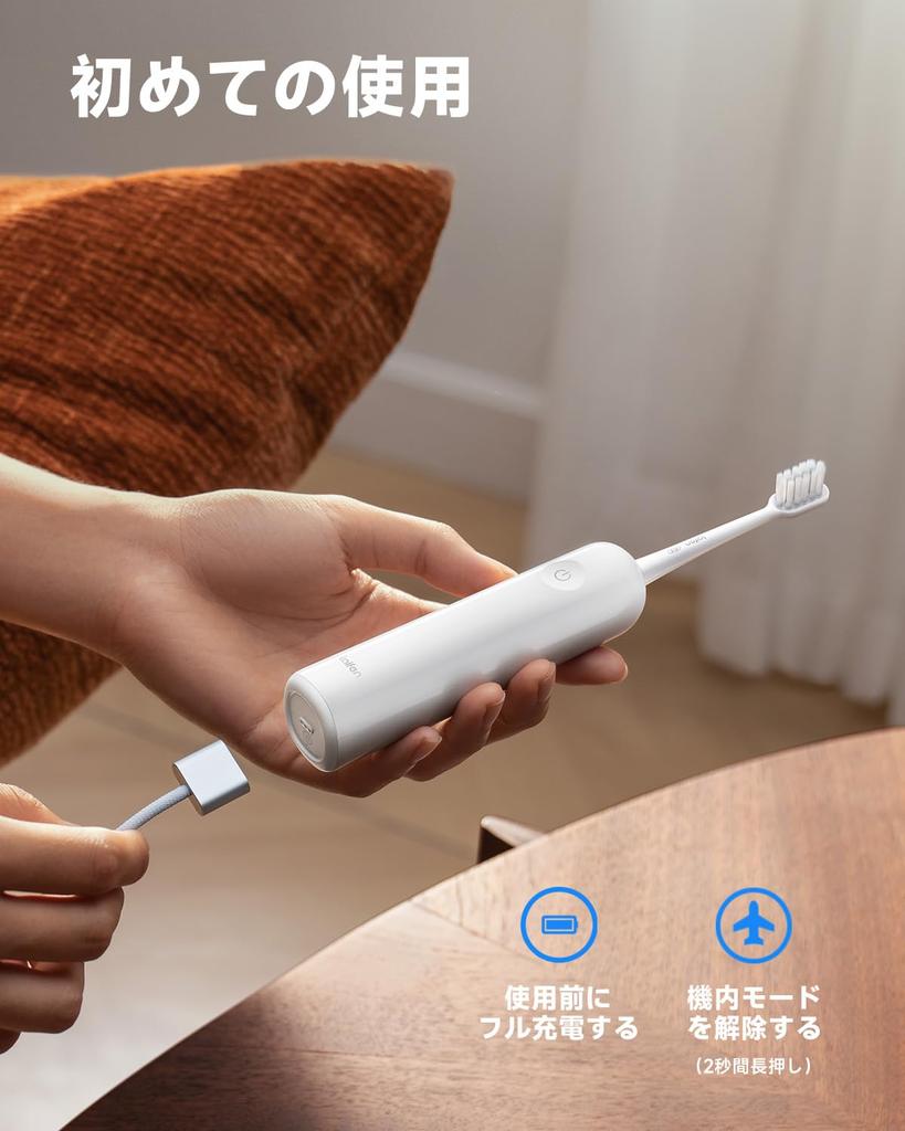 Laifen Волна ABS Материал Электрическая зубная щетка Колебание Вибрация Электрическая зубная щетка для взрослых Двойная вибрация Звуковая электрическая зубная щетка с 3