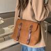 Винтажные сумки через плечо Commuter Brown, новые модные женские сумки-мессенджеры, повседневные простые сумки большой емкости