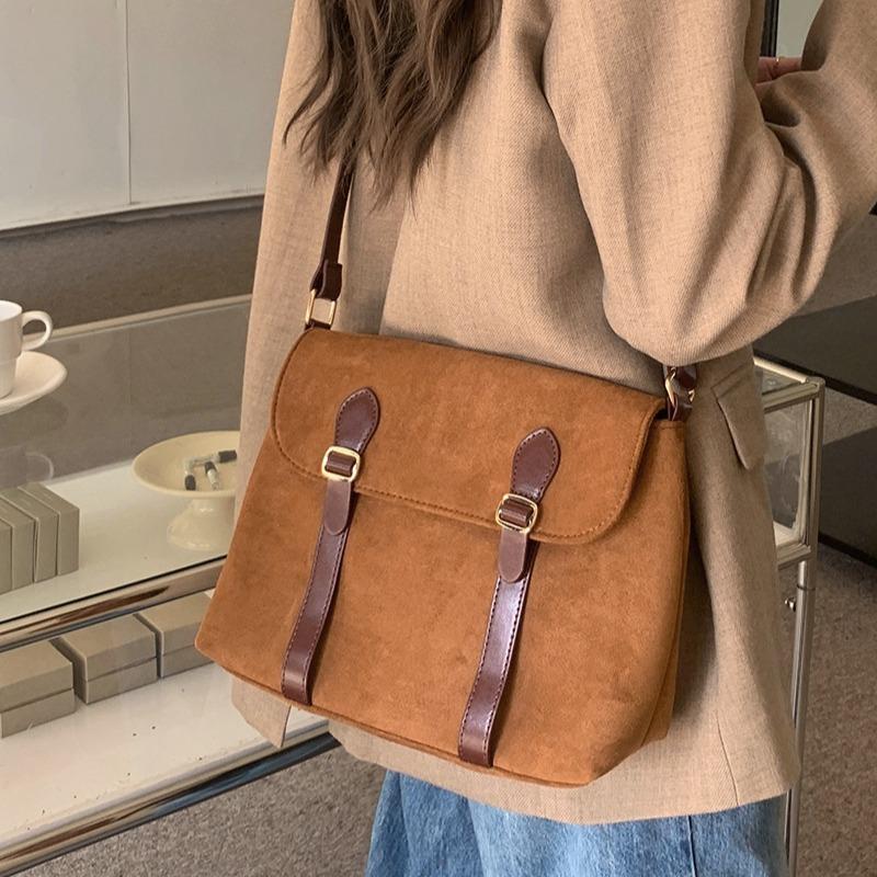 Винтажные сумки через плечо Commuter Brown, новые модные женские сумки-мессенджеры, повседневные простые сумки большой емкости