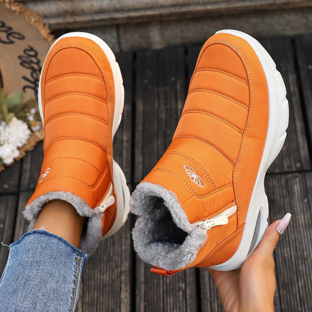 Winter Warm Snow Boots for Women Waterproof Ankle Booties With Fur Lined Comfort Walking Shoes Women's Non-Slip Chunky Platform Outdoor Short Boots
