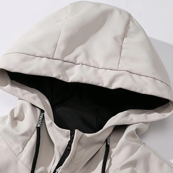 Мужская куртка весна и осень, корейская версия, свободная повседневная рабочая куртка, мужская куртка с капюшоном, модная мужская одежда