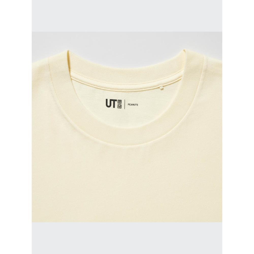 Uniqlo Футболка с рисунком «Peace For All» с коротким рукавом, стандартный крой, арахис