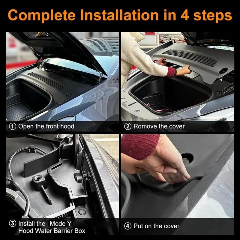 A16P-Front Trunk Debris Filter Guide Grille Channel Filter Cover For Tesla Y -2024