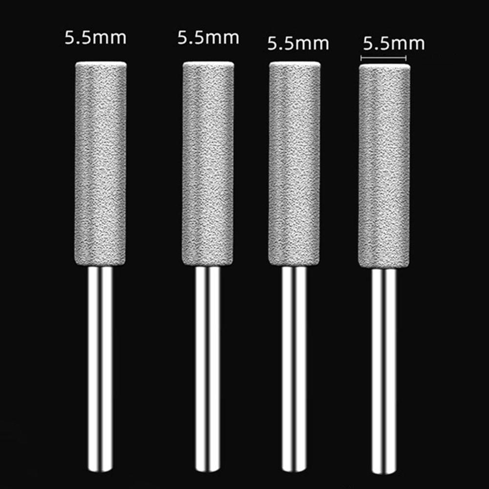 4 шт. Алмазные цилиндрические борфрезы для заточки цепей бензопилы