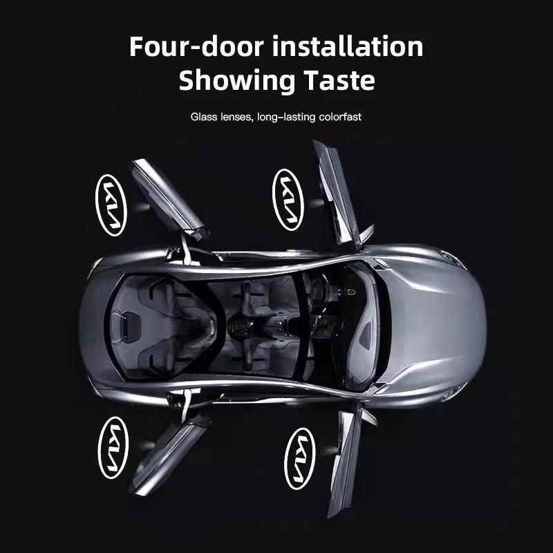BMAIIW1 2Pcs LED Car Door Projector Logo High Definition Welcome Light For KIA K5 K9 Sorento Ceed Sportage Carnival Stinger Forte Niro