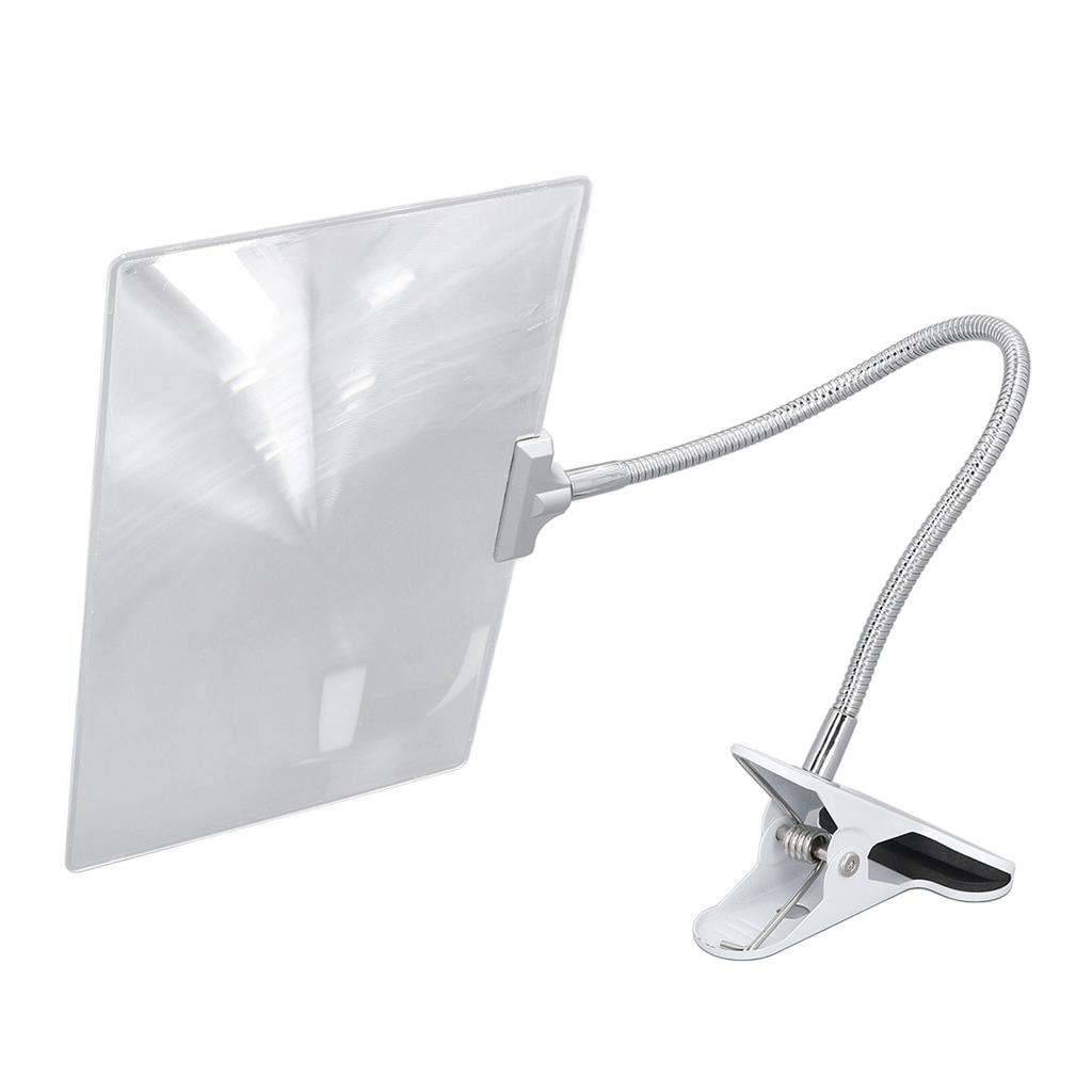 4X Большая лупа для чтения во весь лист с гибким гусиным горлом для пожилых